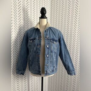 OLD Navy | Oversized Boyfriend Sherpa Denim Jacket | NWOT